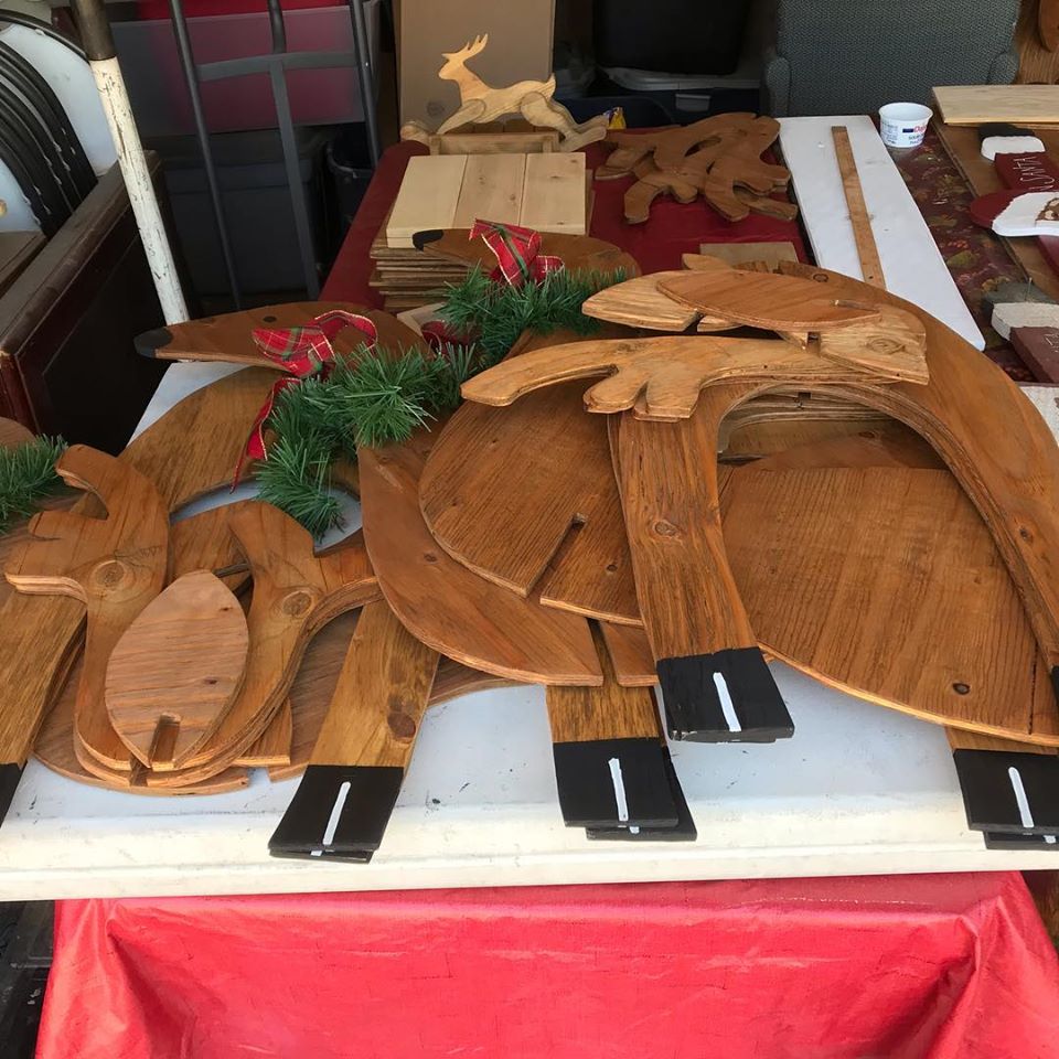 Fold up for Easy Storage Wood Reindeer