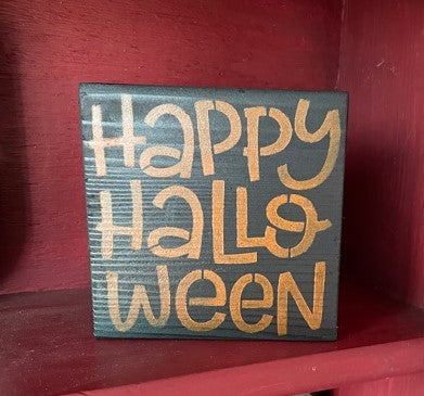 Happy Halloween Wood Sign