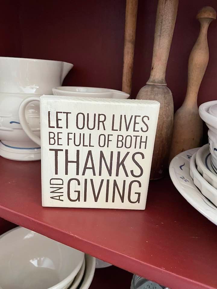 Thanksgiving Thanks Wood Sign